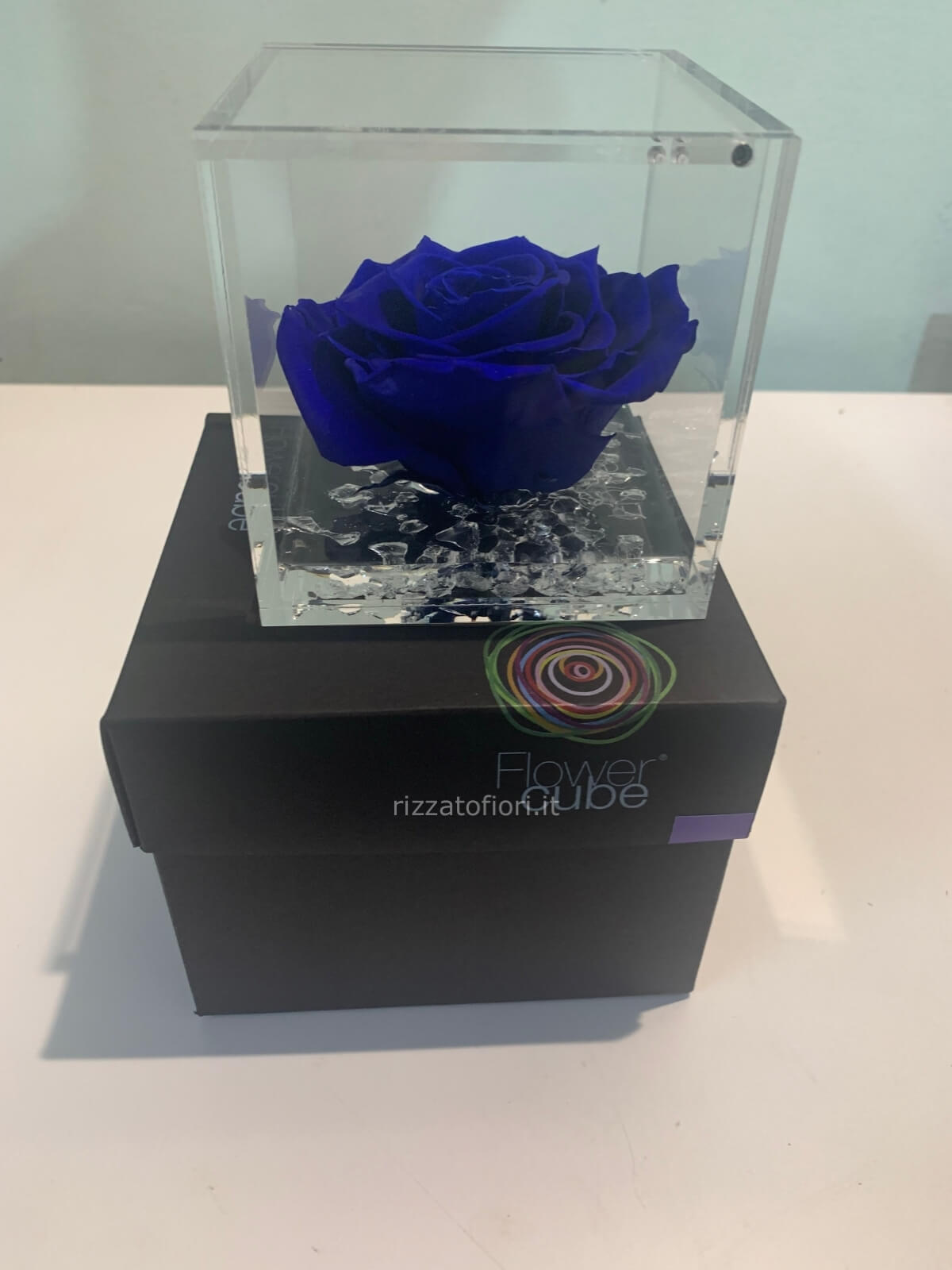 Rosa blu stabilizzata large 10x10 » Invio fiori a Lecce, Bouquet,  composizioni floreali, rose e piante con consegna a domicilio a Lecce.